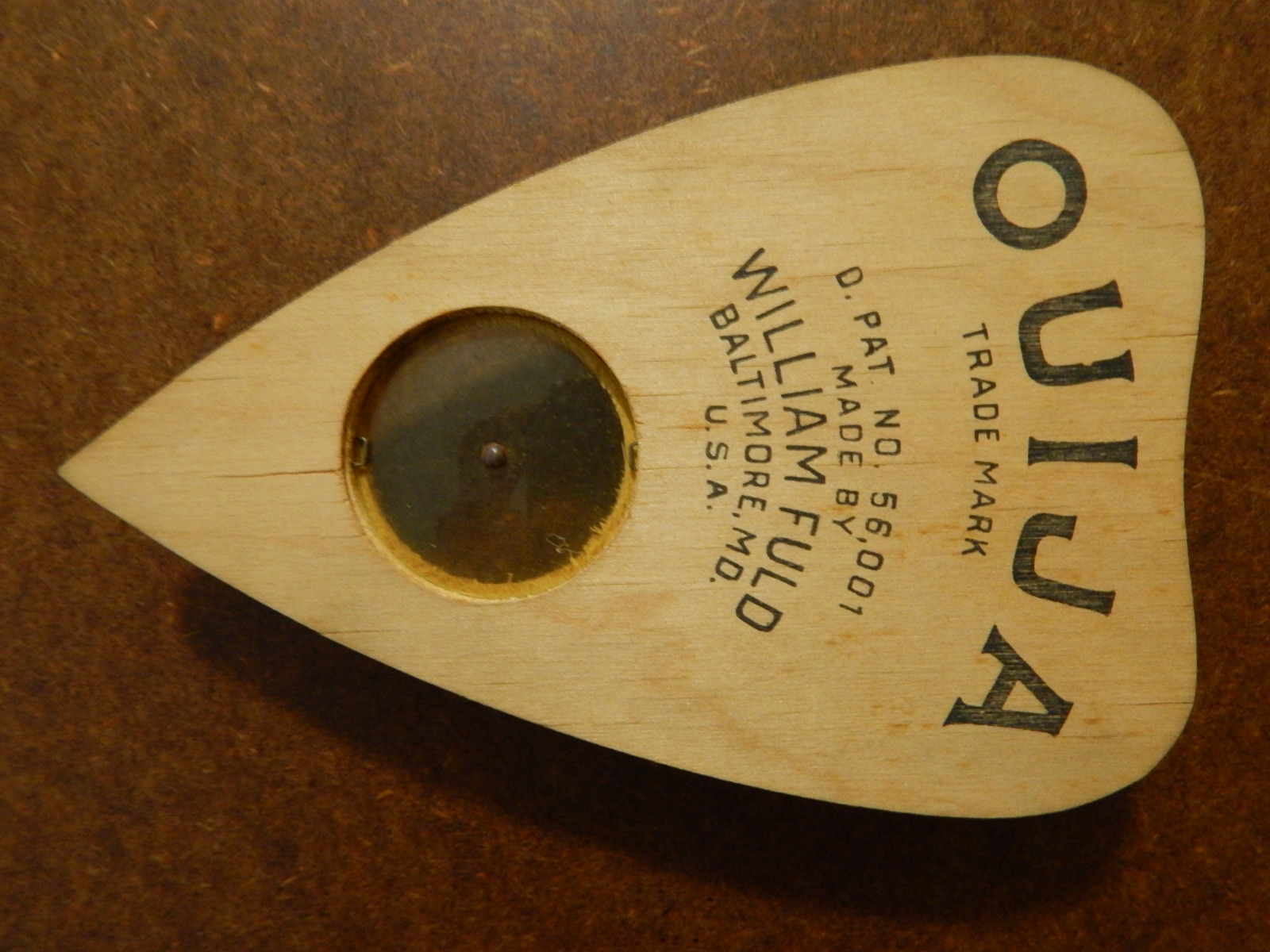 Fuld 1940s Parquet Ouija Board #OBSet 1180